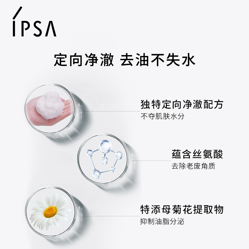 【官方正品】IPSA茵芙莎大橘子洁面水润清爽绵密温和清洁洗面奶-图2