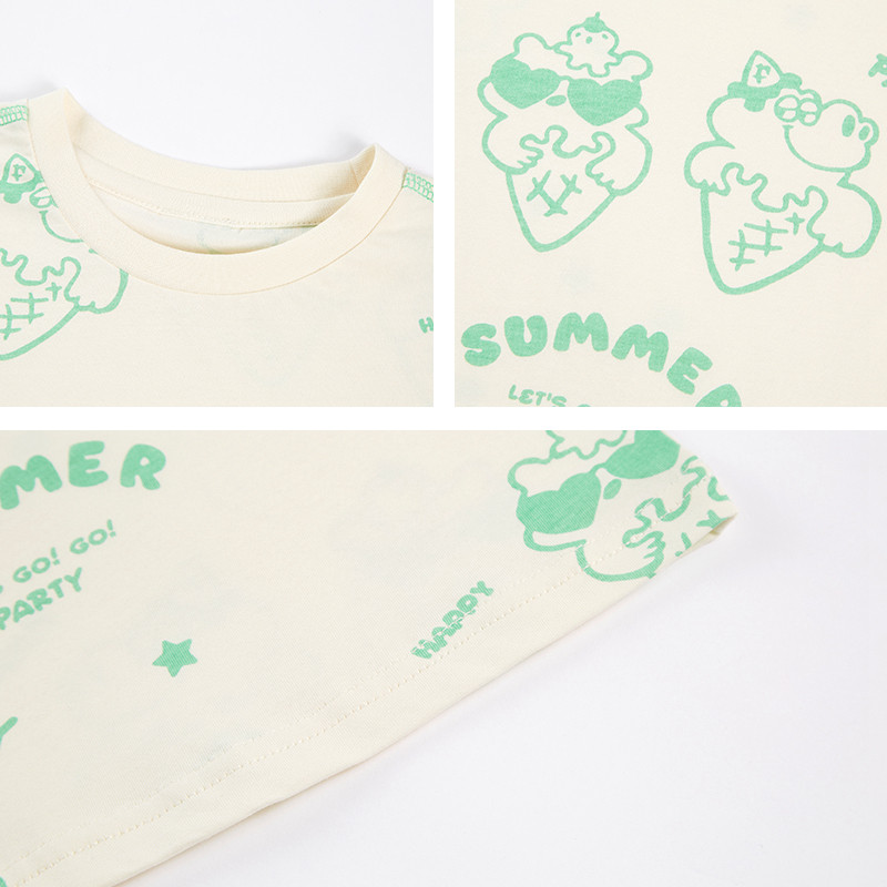 【纯棉】歌瑞家夏季新款男童女童短袖T恤儿童印花圆领上衣潮乐友,淘宝优惠券,粉丝福利购,淘宝优惠卷