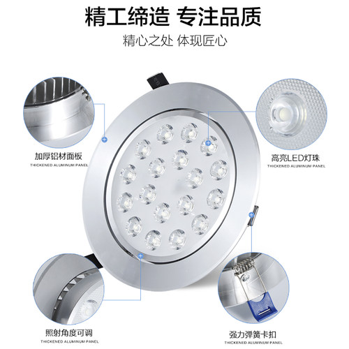 led射灯3w5w9w12w背景墙灯客厅吊顶牛眼灯服装店天花小孔灯 - 图0