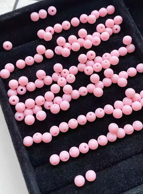 亚克力6mm间隔珠有孔实色散珠彩色糖果珠卡4透色珠子diy手工串珠