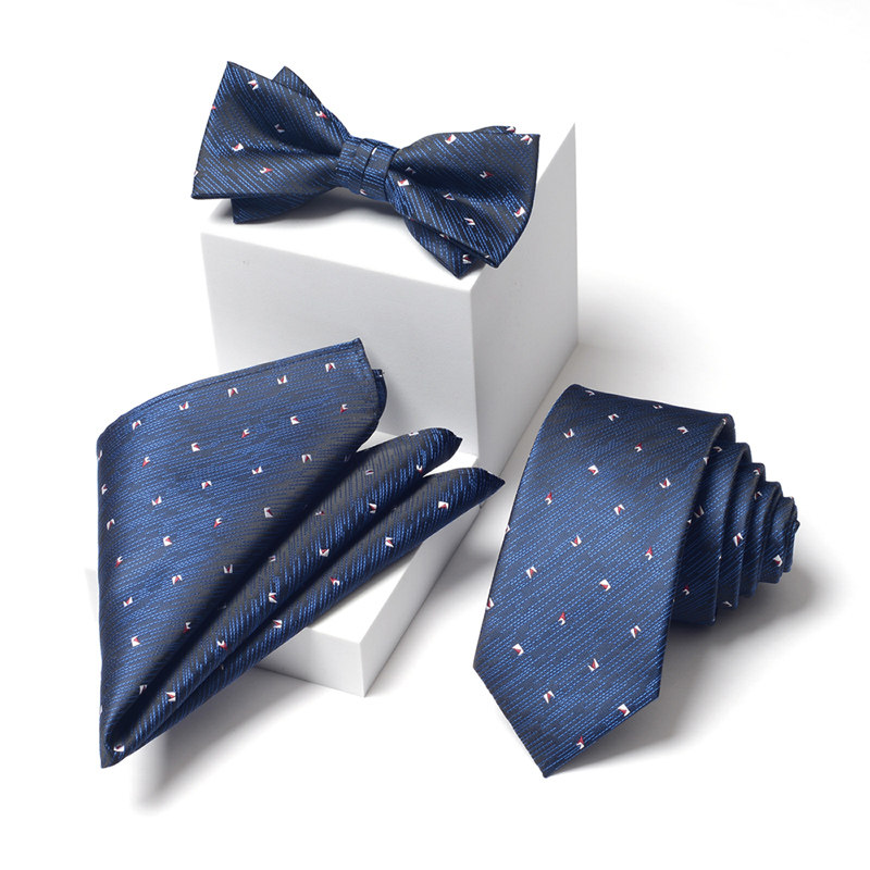 蓝色碎花领带男士商务正装8cm 韩版窄6cm 领结蝴蝶结 口袋巾套装,淘宝优惠券,粉丝福利购,淘宝优惠卷