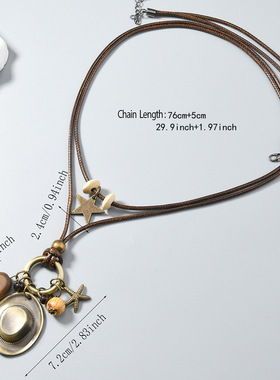 西部牛仔风长款女士项链