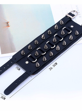 厂家直销手镯非主流牛皮手镯朋克