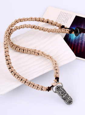 欧美风项链复古真皮合金