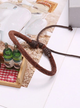 欧美手绳复古牛皮简约