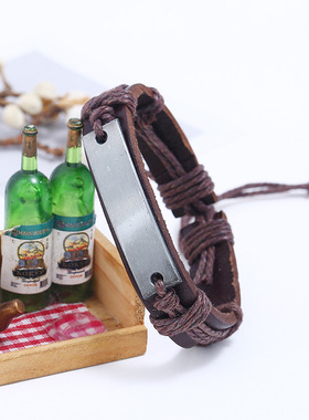 多层编织手链手镯牛皮