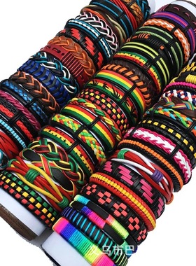 复古牛皮民族风百搭手环