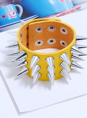 特色个性非主流皮革手链朋克