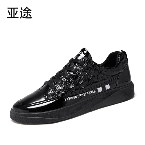 Кроссовки, универсальная трендовая повседневная обувь, туфли для кожаной обуви, 2022 года, тренд сезона, крокодиловый принт, в корейском стиле