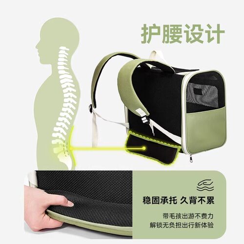 宠适PETSFIT猫包便携外出横包宠物狗出行双肩背包猫咪轻便横向包 - 图0