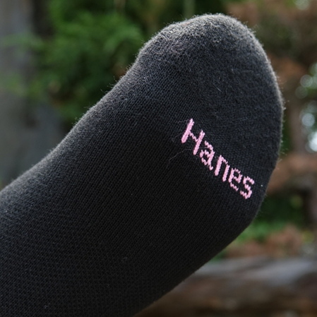 官网16美刀!美国汉斯外贸夏季薄拉毛女袜中筒户外登山打球健身袜 - 图1