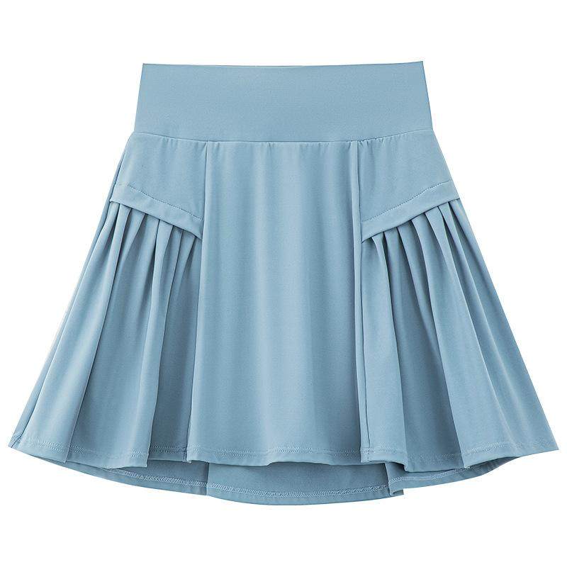 假两件运动短裙女夏季五分高腰褶皱防走光健身跑步瑜伽修身半身裙,淘宝优惠券,粉丝福利购,淘宝优惠卷