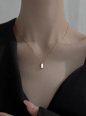 慧慧首饰纯银小金条项链女夏季2025年新款潮小众轻奢高级感锁骨链