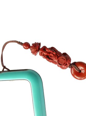 紫金砂朱砂貔貅莲花平安扣手机链低含量紫金砂吊坠挂件包挂批发