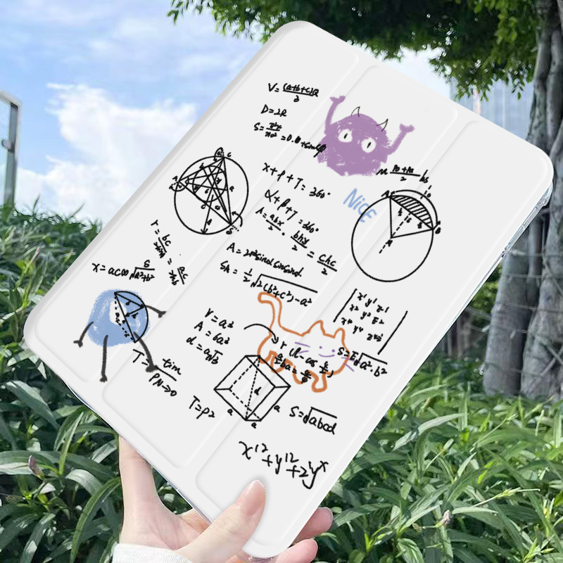 ipad2024air11英寸保护套苹果air6保护壳第9代电脑pad2017/2018保护套三折无笔槽透明防摔软壳保护套怪兽天才 - 图0