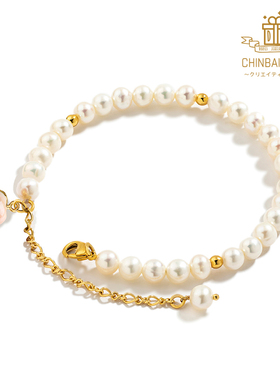 淡水珍珠手链女夏甜美桃子水蜜桃