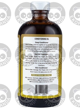 Tropic Isle Living Jamaican Black Castor Oil, 8 oz