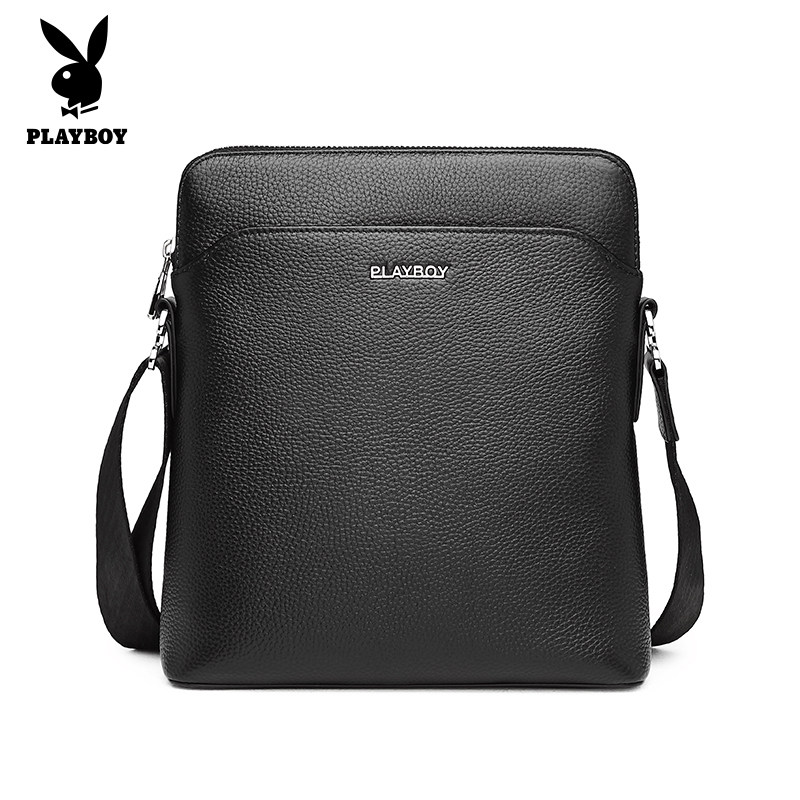 花花公子单肩包男新款真皮商务包包 花花公子箱包男士包袋
