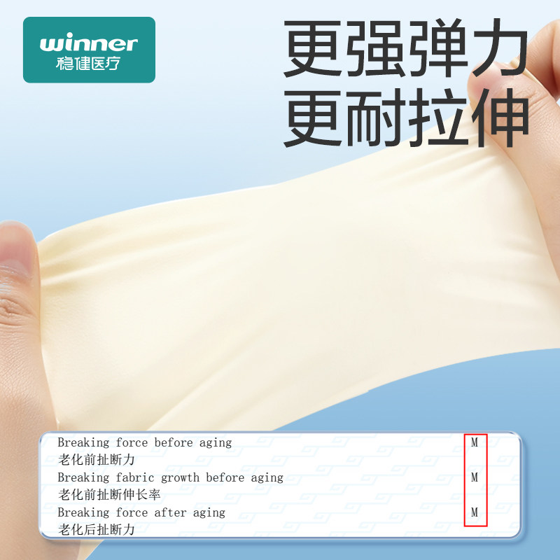 稳健医用检查手套一次性乳胶无粉手术医生防护橡胶食品级,淘宝优惠券,粉丝福利购,淘宝优惠卷