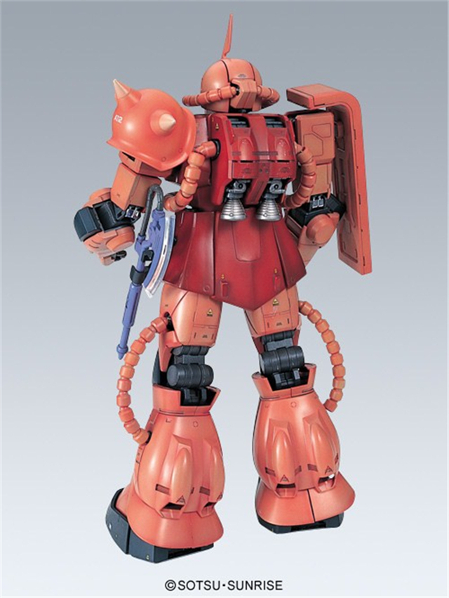 万代 PG 1/60 Char's ZakuⅡ MS-06S夏亚专用红色扎古II绿扎古-图1