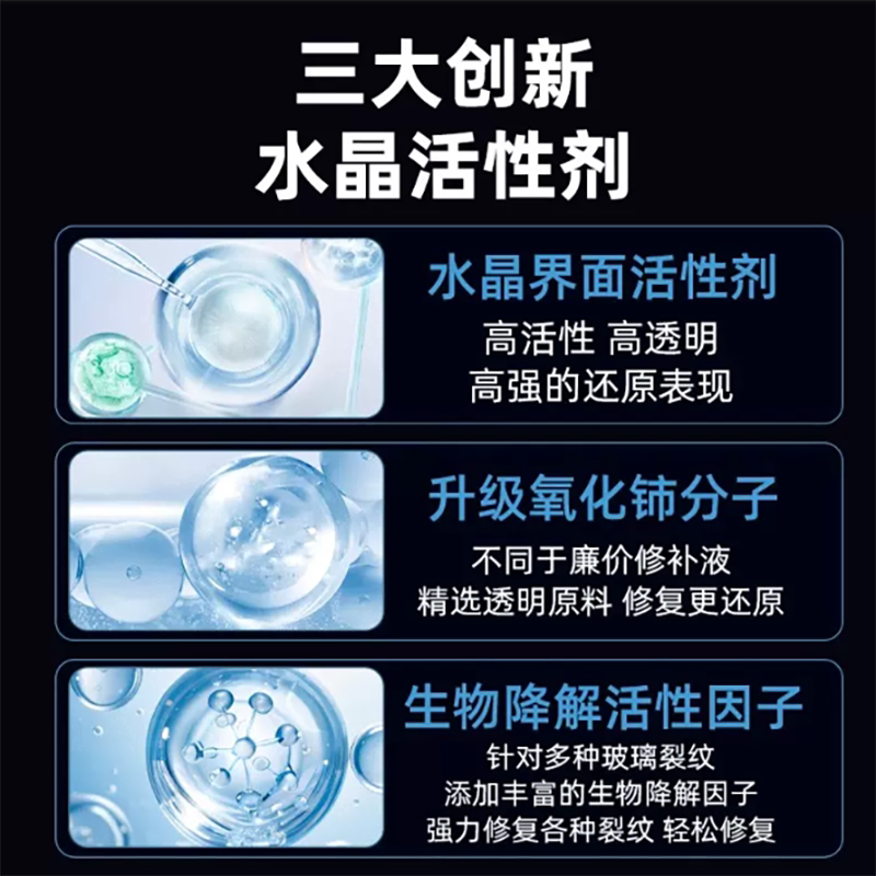 汽车玻璃前挡风长裂纹裂缝划痕修复液破损还原剂无痕胶水家用窗户