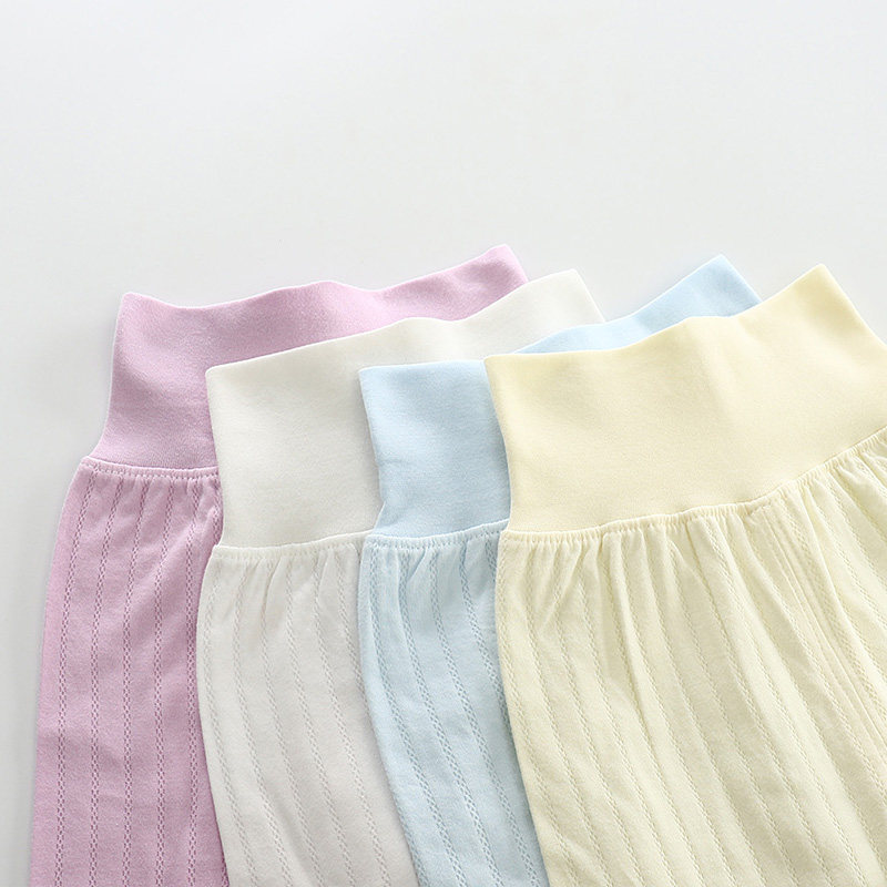 宝宝睡衣服纯棉提花女分体秋衣护肚 小彬家内衣套装