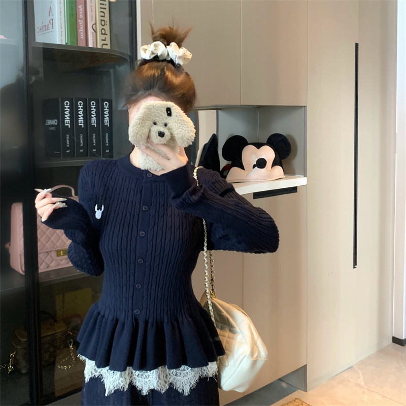 荷叶边麻花哺乳上衣秋冬大码内搭针织开衫辣妈款外出收腰喂奶毛衣,淘宝优惠券,粉丝福利购,淘宝优惠卷