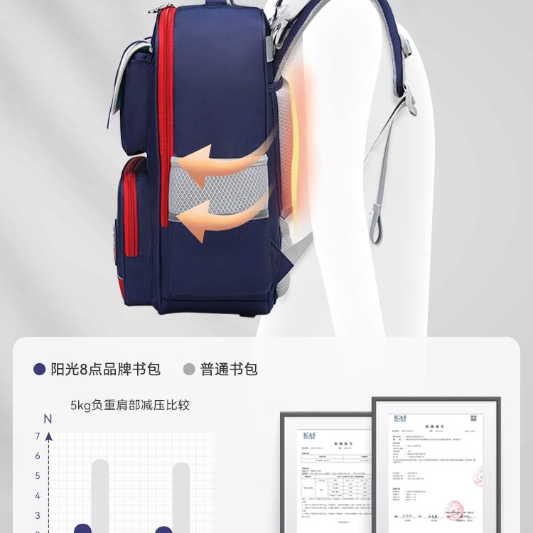 宾比2024新款小学生书包女童悬浮减负护脊男孩一二三到六年级背包