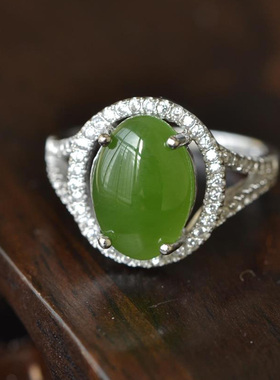 戒指无黑点俄罗斯碧玉送女友礼物