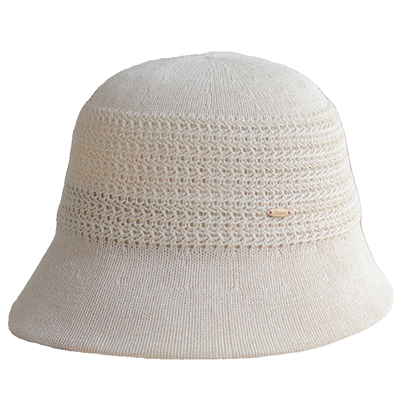 日系渔夫帽子女春夏进口和纸透气针织防晒帽百搭显脸小盆帽遮阳帽