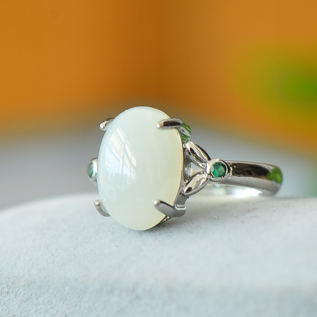 和田玉白玉时尚戒指女指环永不掉色,淘宝优惠券,粉丝福利购,淘宝优惠卷