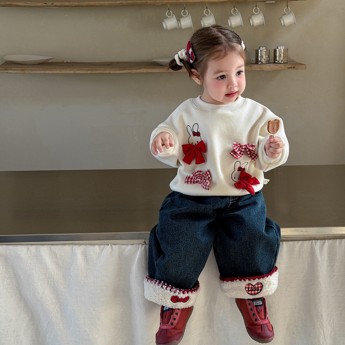 撤柜专区蔗梨女童套装2025新款加绒卫衣牛仔裤儿童衣服女宝宝冬装,淘宝优惠券,粉丝福利购,淘宝优惠卷