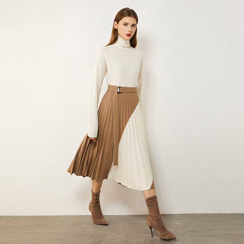 amii旗舰店秋冬羊绒衫羊毛打底衫 amii唯茵毛衣