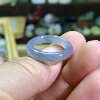 Hetian jade blue and white seed card 16 thin strips ring retro style ring circle cultural play beads running circle jade ring hanging ornament