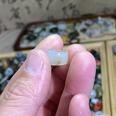 和田玉籽料红皮卡10随型跑环古风玉环锁骨链项链挂饰文玩珠串跑圈