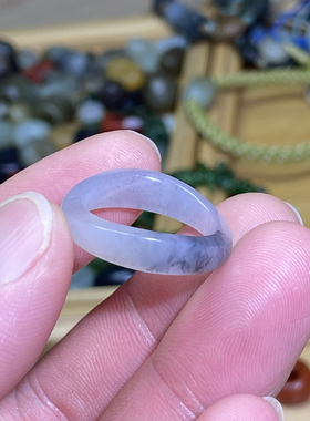 和田玉籽料戒指黑白分明青花戒圈指环文玩珠串跑环玉环锁骨链挂饰