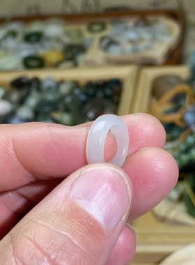 和田玉白玉籽料卡11随型跑环古风玉环锁骨链挂饰文玩珠串跑圈配饰