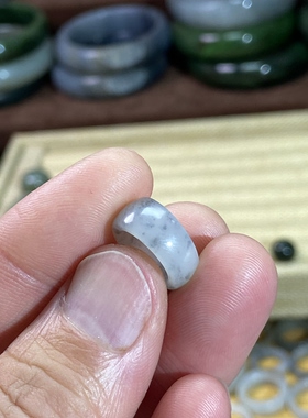 和田玉籽料飘墨青花随型卡10跑环古风玉环文玩珠串配饰锁骨链挂饰