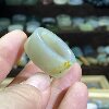Hotan jade seed material sprinkled with gold pickup 21 straight cut ring ring large ring ring cultural play beads running circle pendant