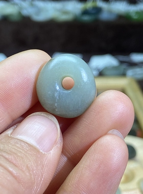 和田玉青花籽料满皮随型扣子配饰老光工艺复古风手编绳手链配珠