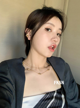 浮夸少女dayu 金豆豆项链金银俩色时髦小单品