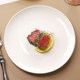 Bone porcelain spitting bone plate household flat plate shallow plate