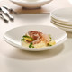 Bone porcelain dish with microwave tableware hat