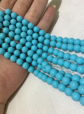 diy天然蓝色不掉皮百搭散珠
