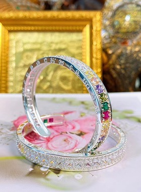 泰国佛饰品 阿赞拉塔纳 百万财富经文手镯 豪门入场券 纯银手镯