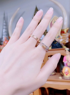 泰国佛饰品 斑亚 金蚁食金运财戒 纯银蚂蚁戒指