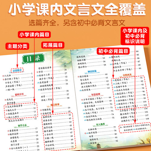 斗半匠小学生必背小古文大字版注音人教版小学1-6年级文言文分级阅读与训练一百篇文学常识古诗词100课外读物国学经典书籍成语故事-图2