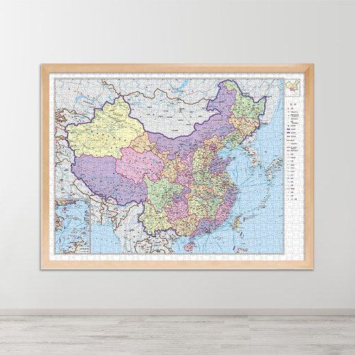 1000片中国地图拼图2000世界国家地理大型故宫小学生学科玩具礼物 - 图0