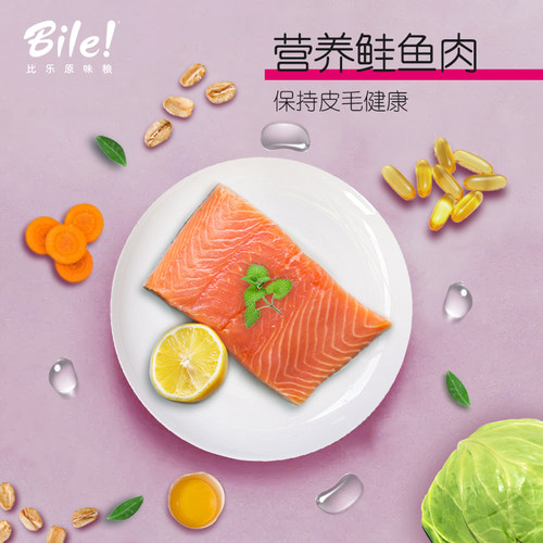 比乐原味守护者天然狗粮三文鱼鲑鱼黑米美毛幼犬通用型1.5kg3斤 - 图1