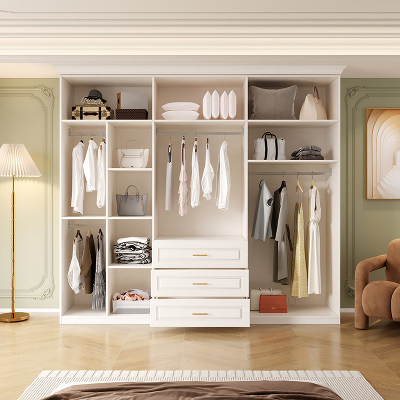 美式衣柜家用卧室衣帽间组合柜现代简约一体靠墙欧式收纳衣橱定制,淘宝优惠券,粉丝福利购,淘宝优惠卷
